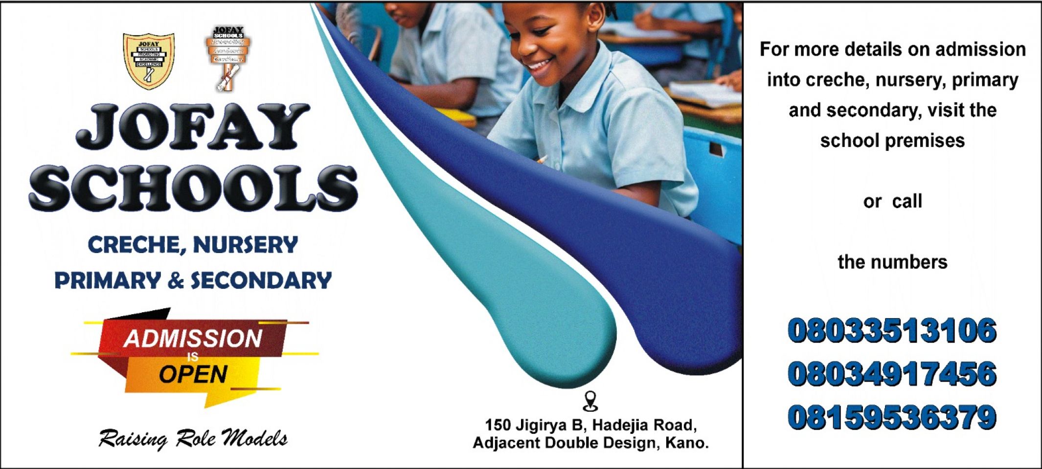 Jofay Schools Enrolment flyer